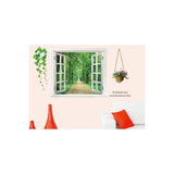 Huge Window 3D Green Vew Flowers